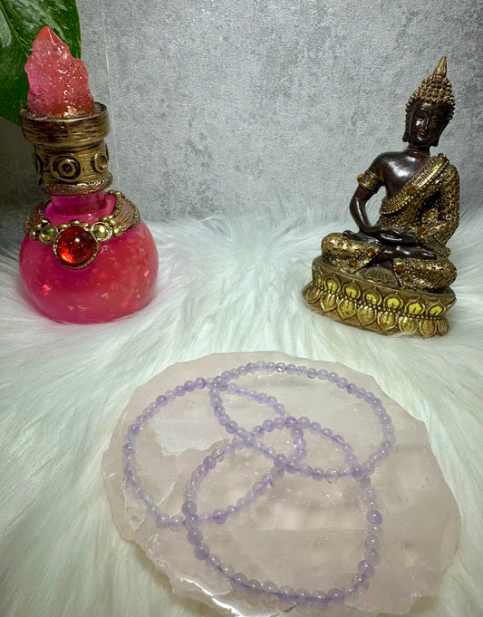 Lavendel Amethyst Perlenarmband