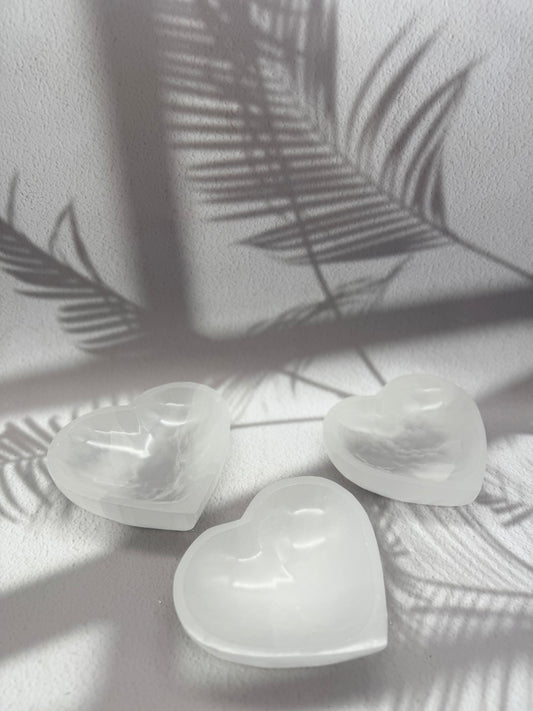 Selenit Ladeschale Herz