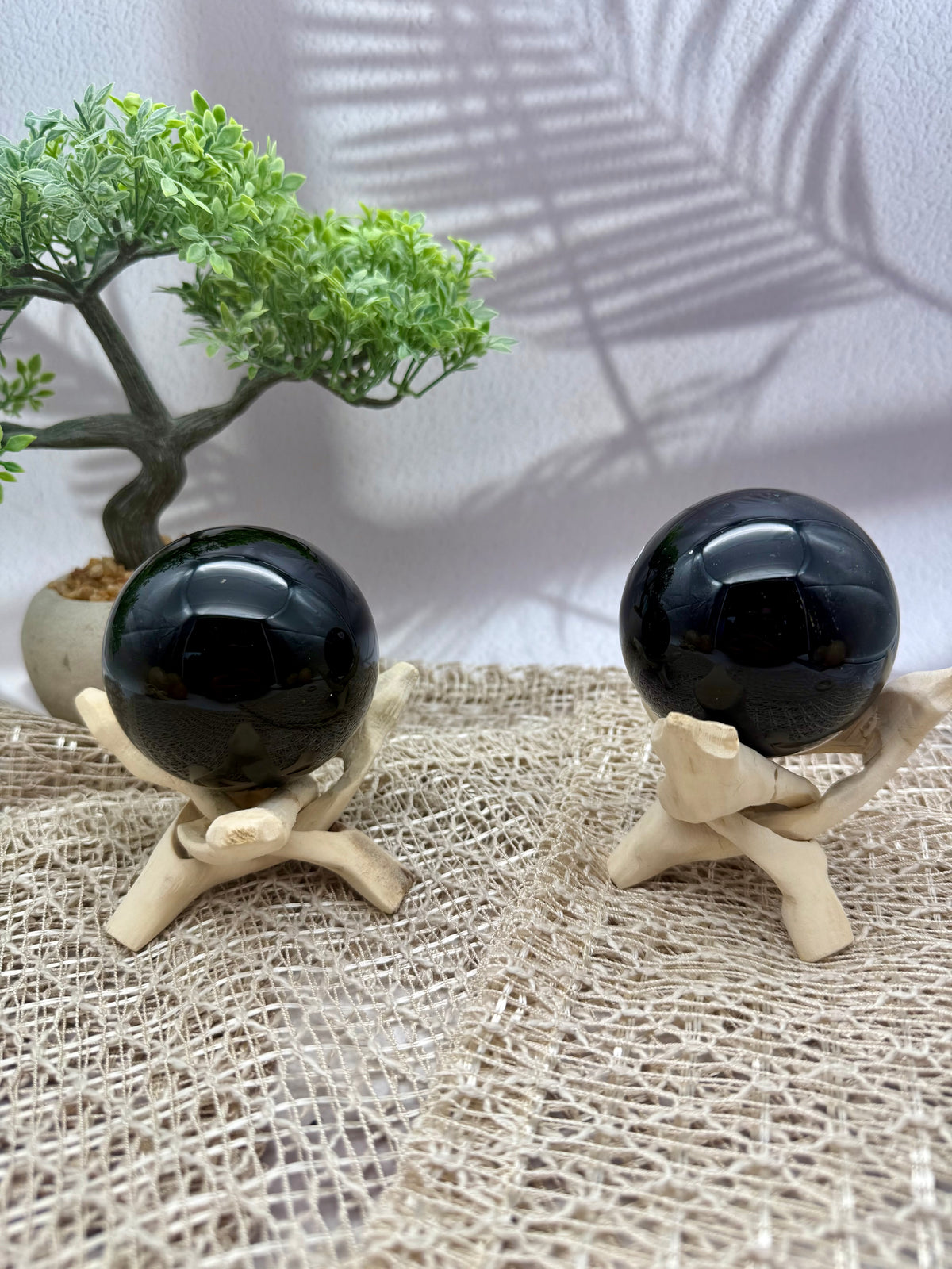 Gold Obsidian Kugel 1-2