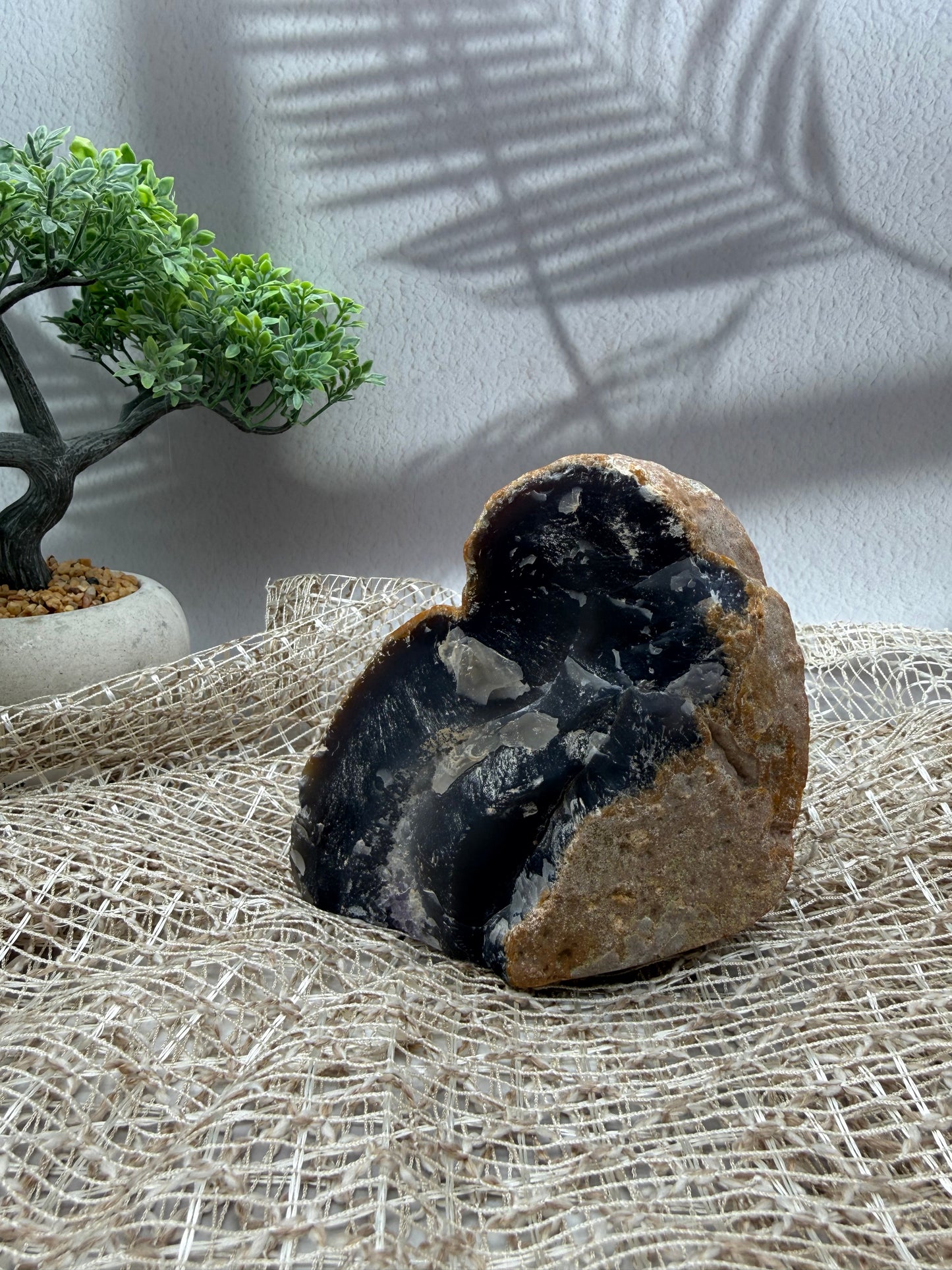 Achat mit Amethystdruse