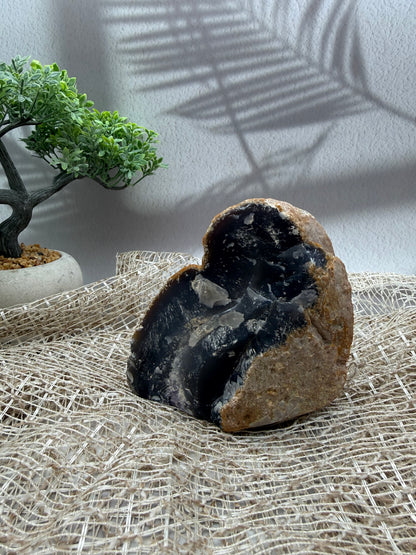 Achat mit Amethystdruse