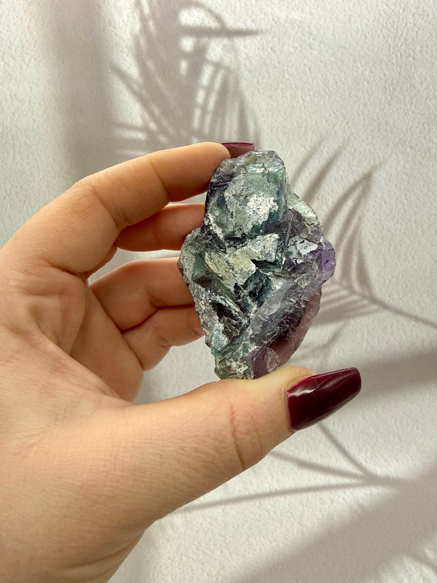 Fluorit Rohstück - lila/grün