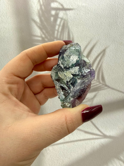Fluorit Rohstück - lila/grün