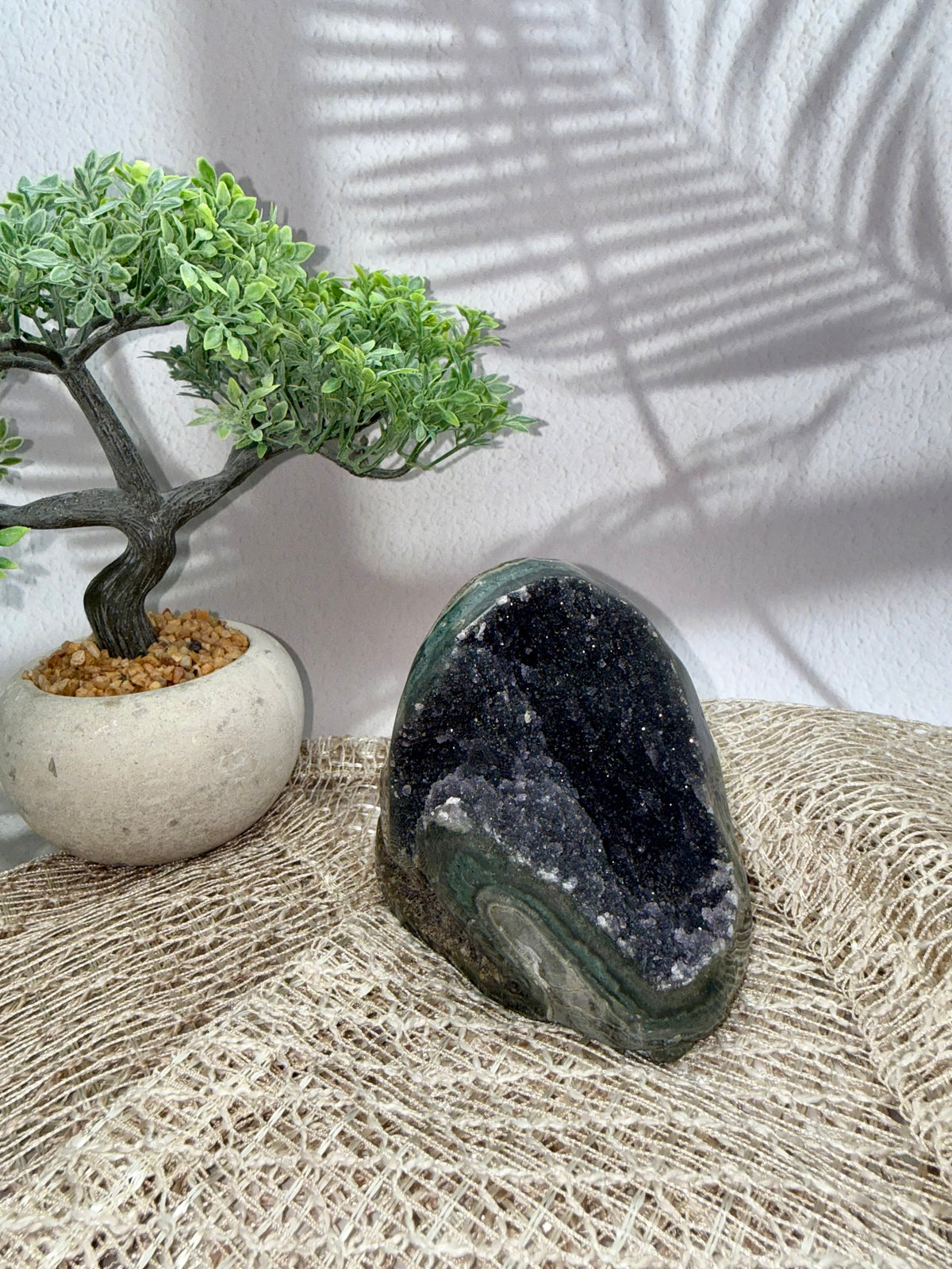 Amethyst Druse - Grau/lila III