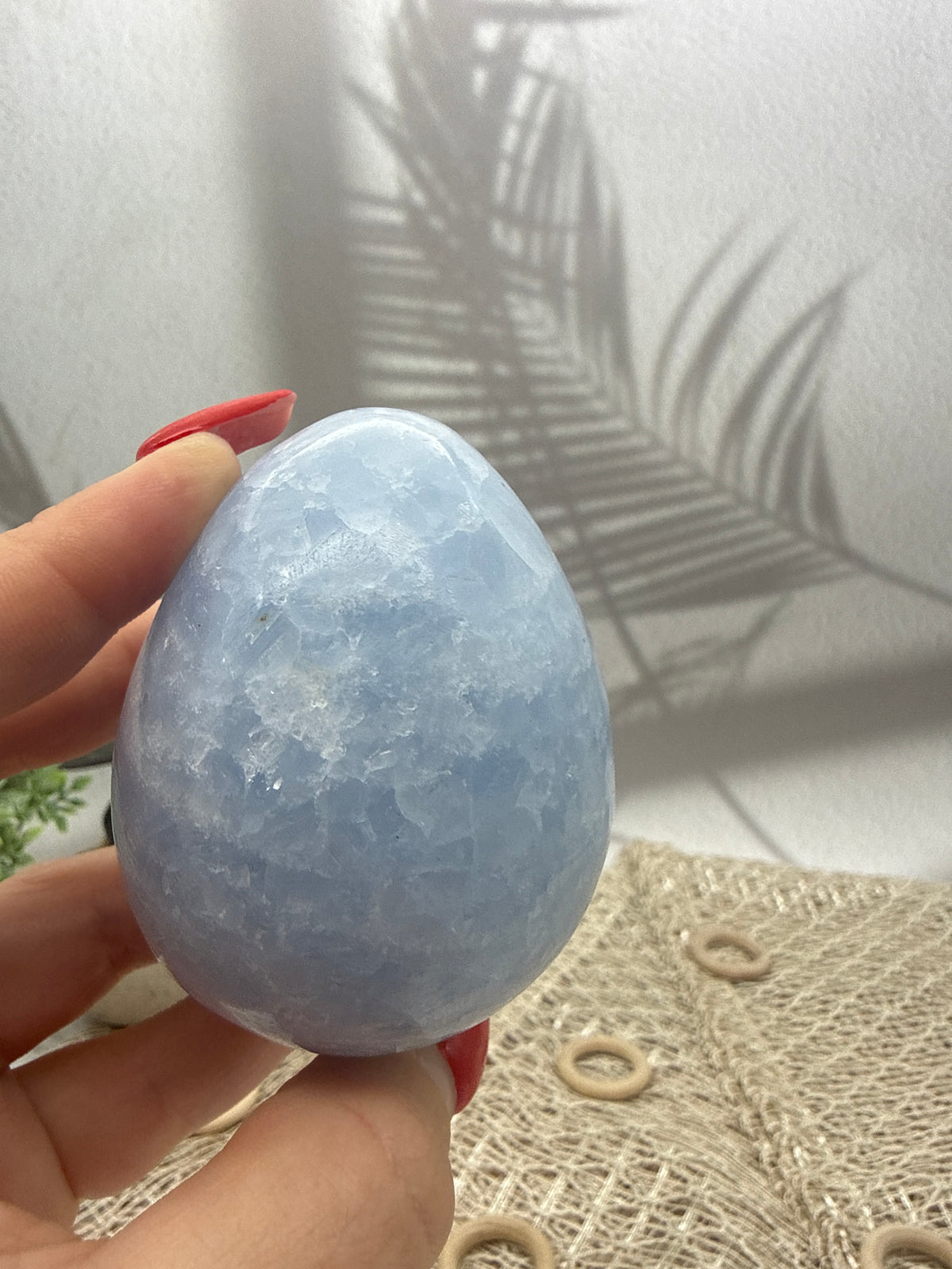 Blaue Calcit Eier 1-6