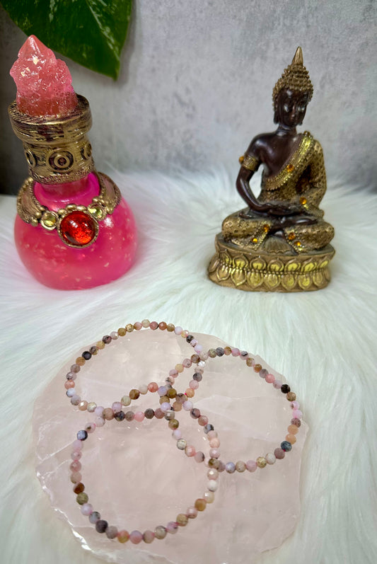 Rosa Opal Armband facettiert