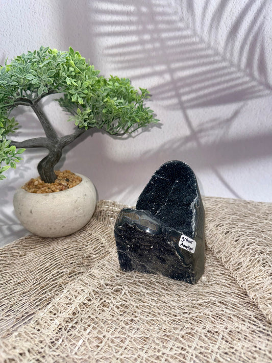 Amethyst Druse - dunkelgrau