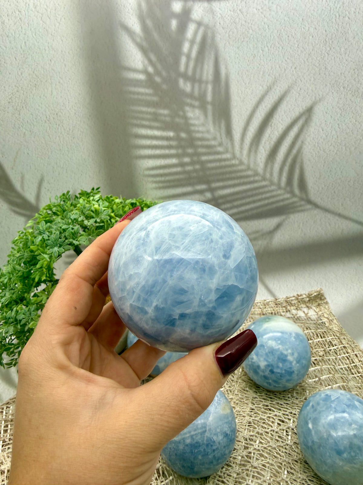 Blaue Calcit Kugel - groß