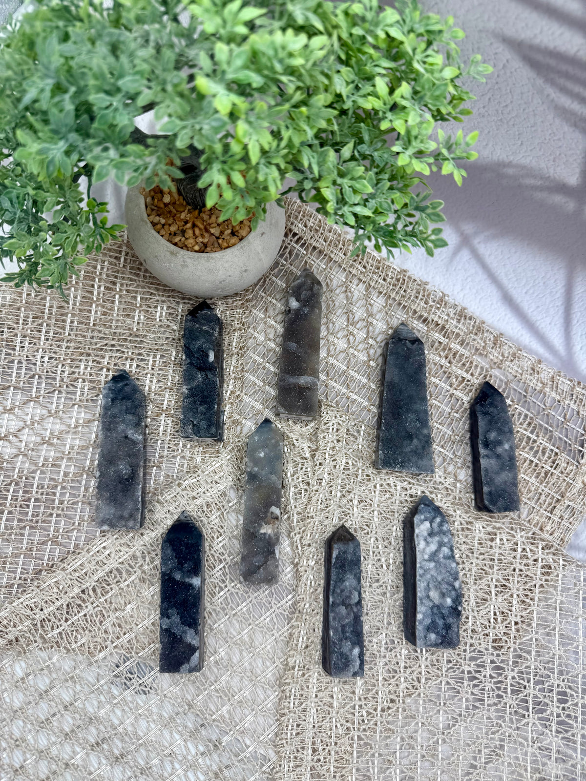 Glitzer Chalcedon Turm - Mystery