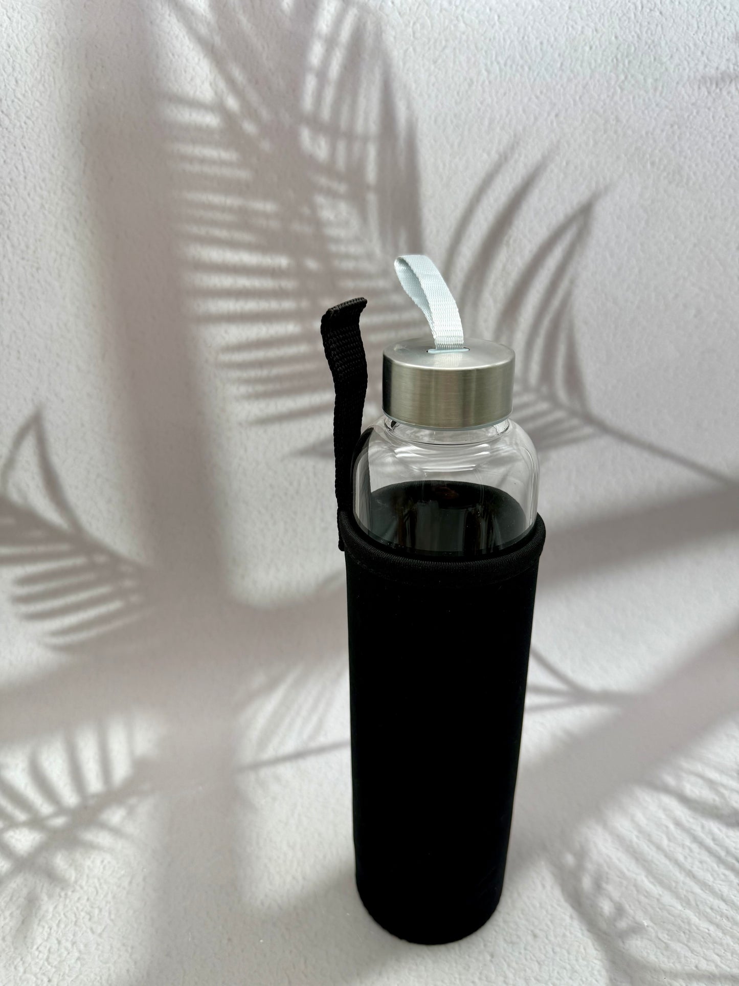 Energie-Glasflasche mit Mineralienfach