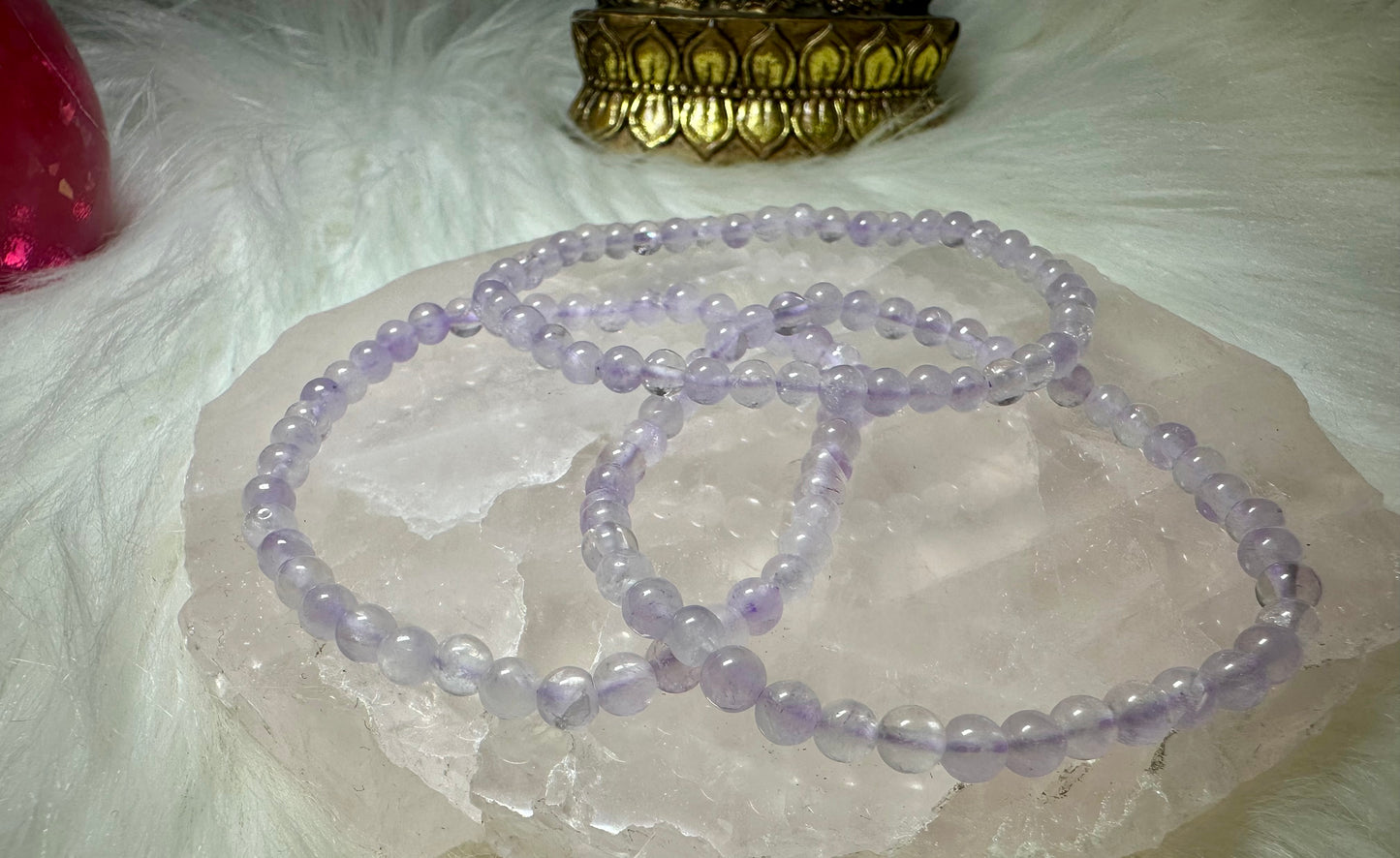 Lavendel Amethyst Perlenarmband