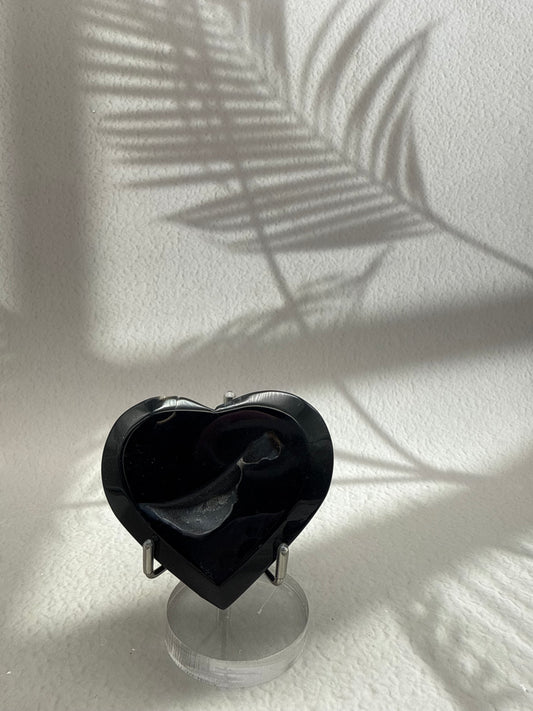 Schwarzes Achat Herz (IV)