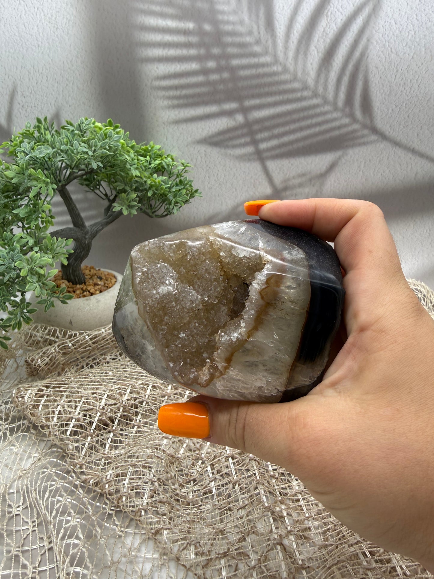Achat mit Amethyst Druse - 2