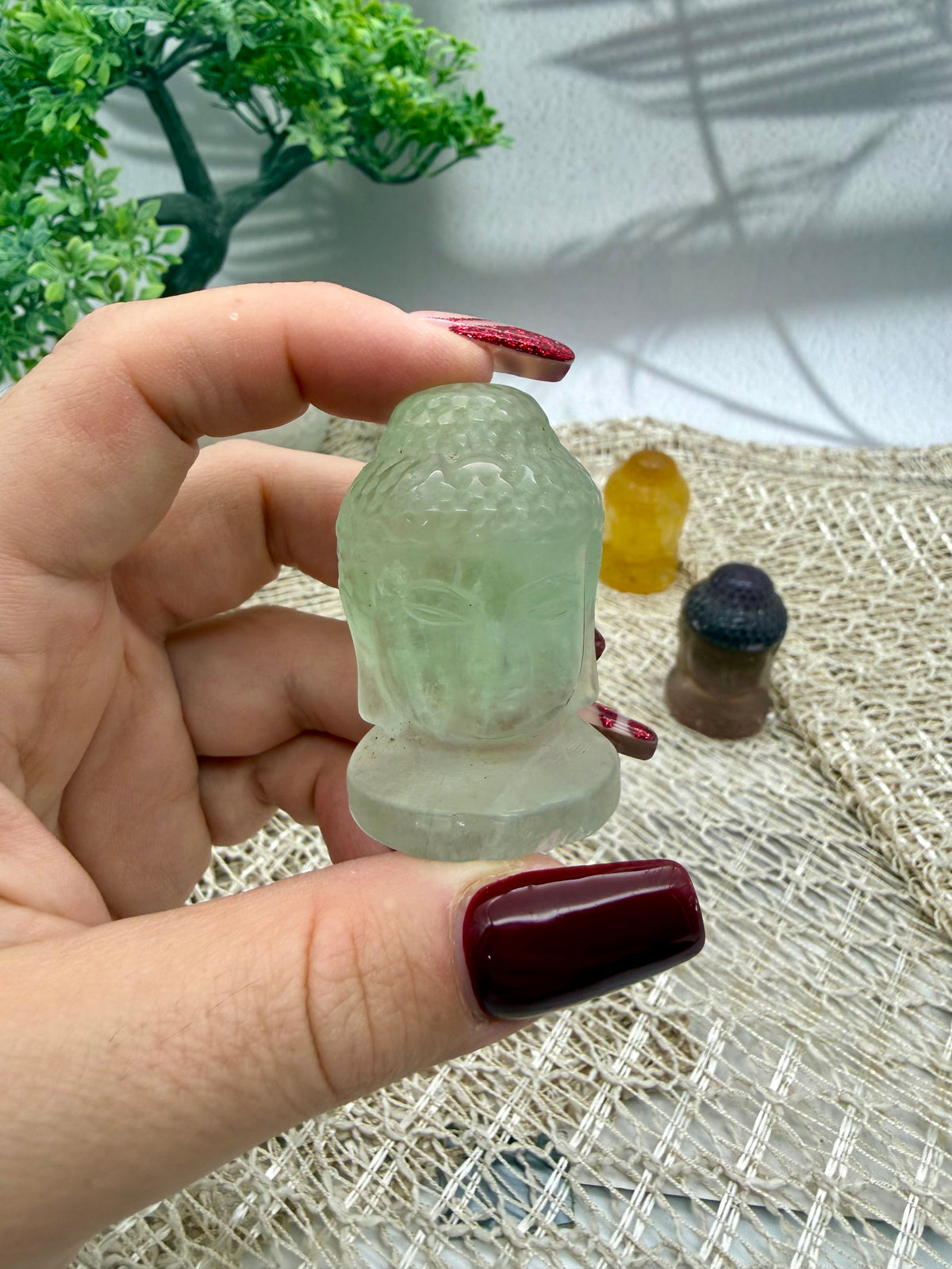 Fluorit Buddha Figuren 1-5