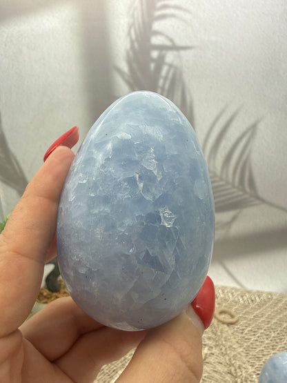 Blaue Calcit Eier 1-6