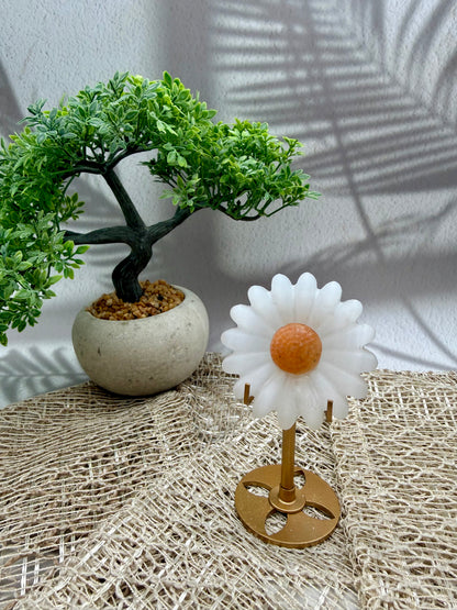 Selenit Blume - gold