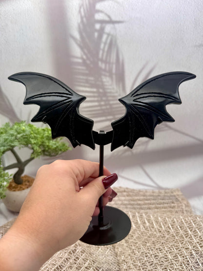 Obsidian Fledermaus Flügel auf Ständer