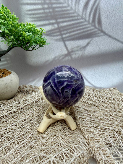 Chevron Amethyst Kugel - II