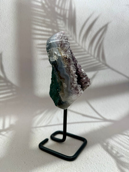 Achat - Amethyst Druse auf Ständer