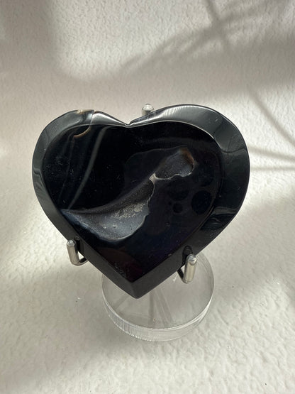 Schwarzes Achat Herz (IV)