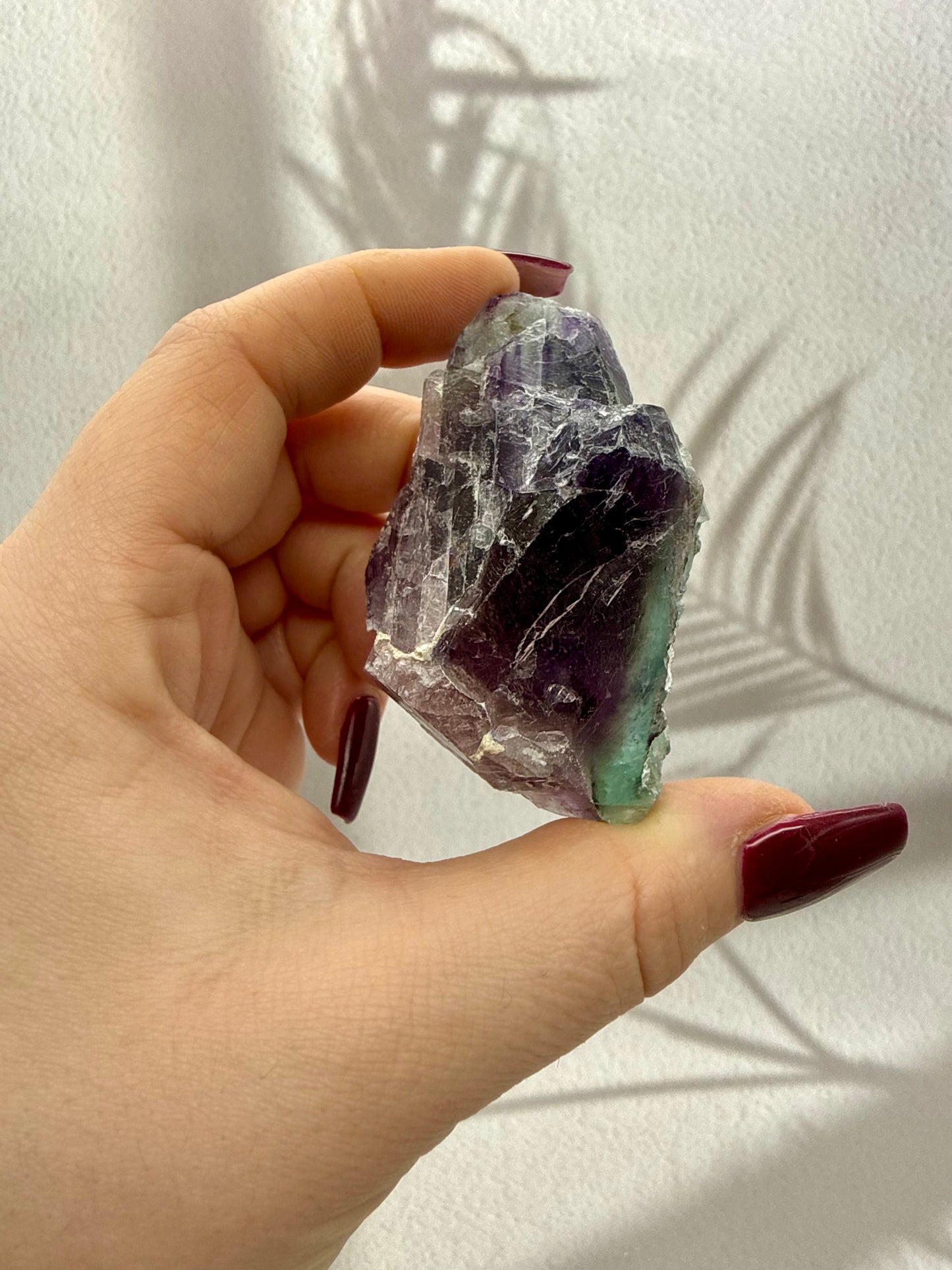 Fluorit Rohstück - lila/grün