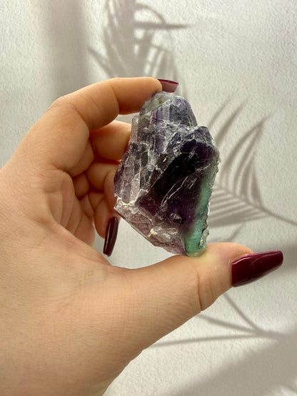 Fluorit Rohstück - lila/grün