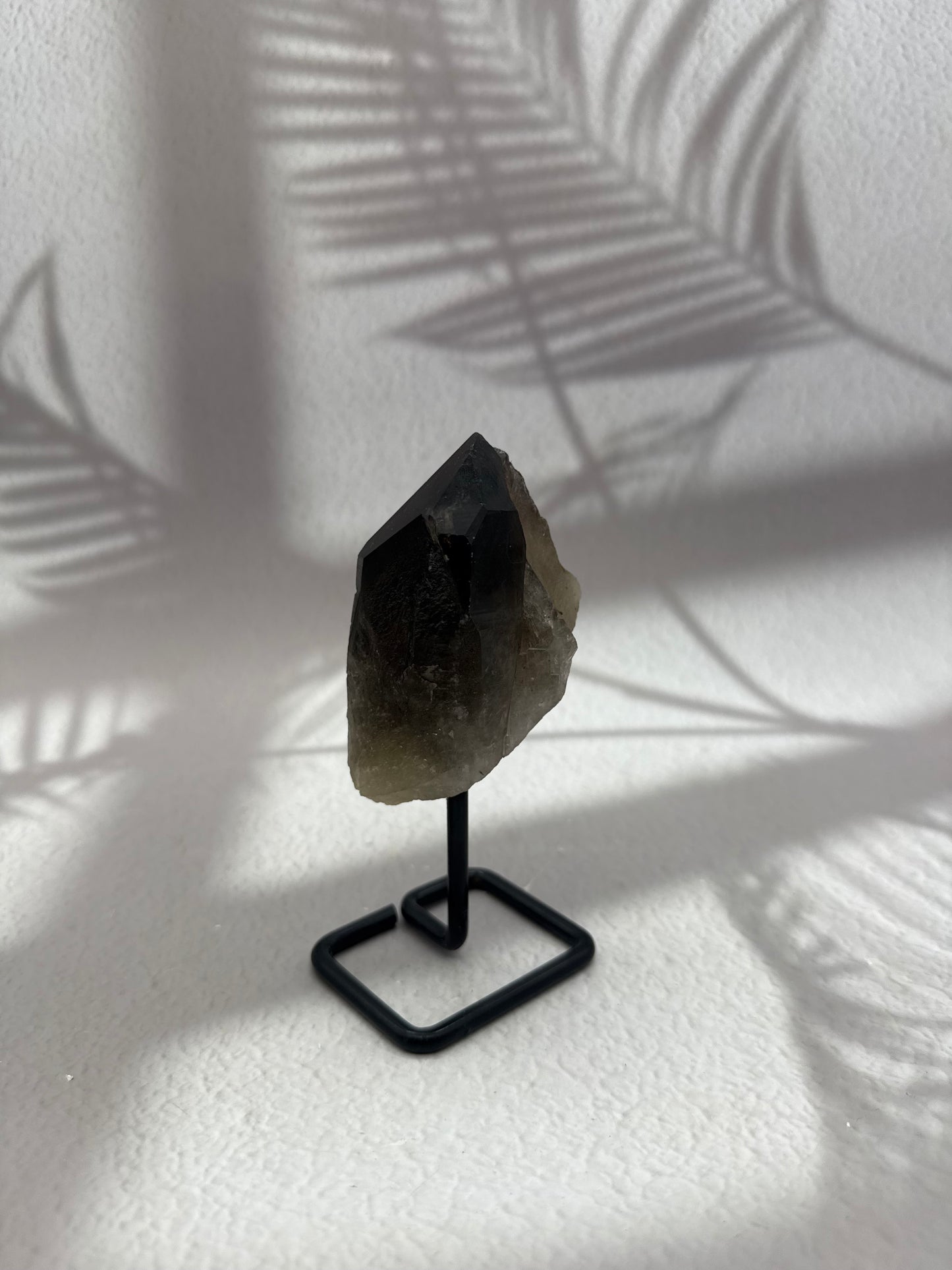 Rauchquarz Spitze auf Ständer