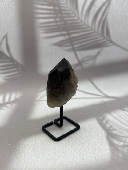 Rauchquarz Spitze auf Ständer