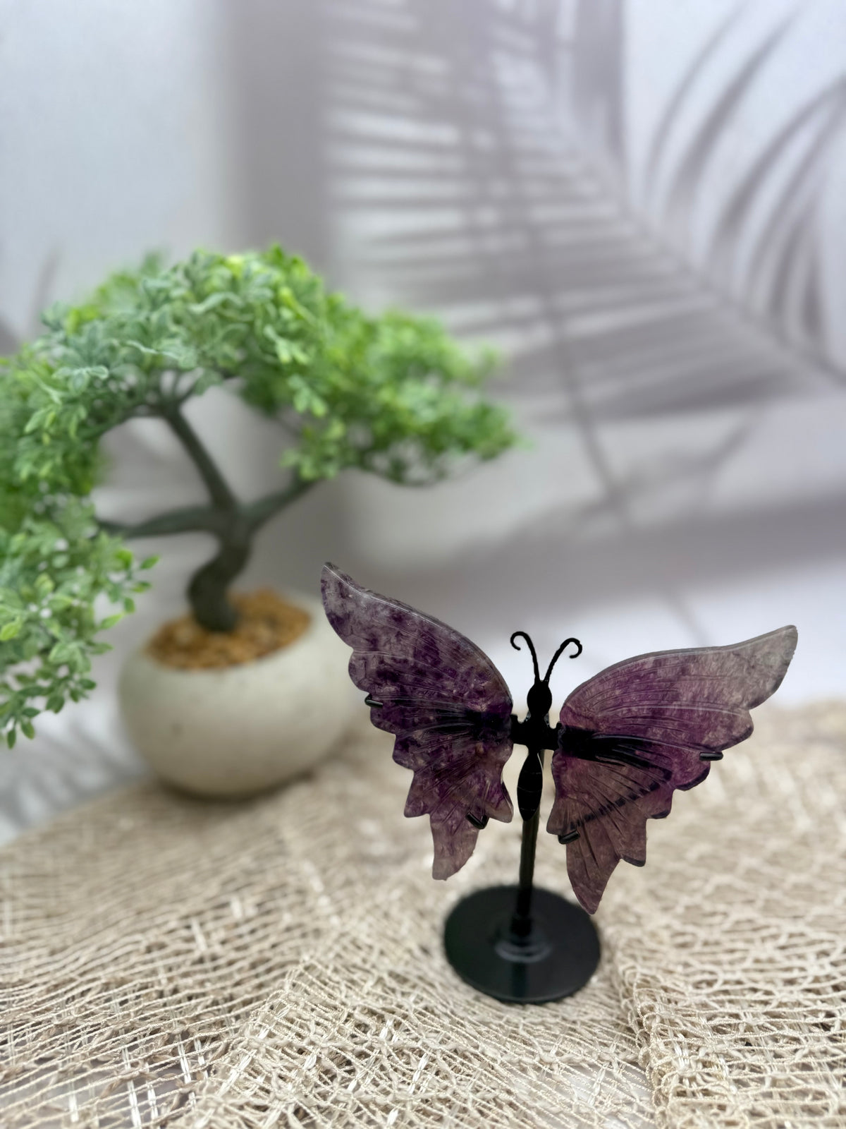 Lila Fluorit Schmetterling I