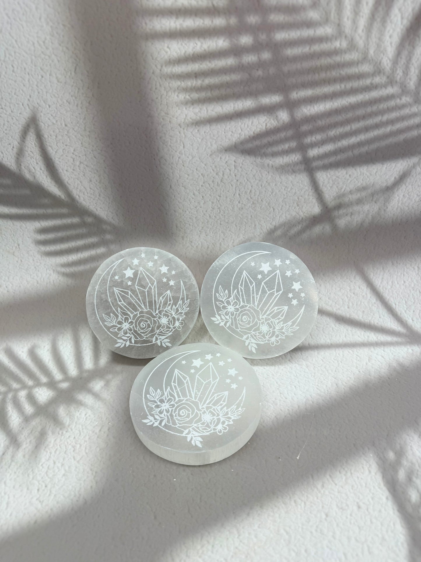 Selenit Kristall Ladeplatte / Scheibe