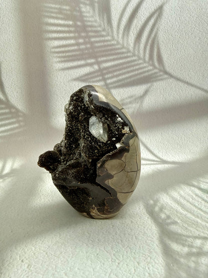 Septarie Freiform mit Calcitspitzen