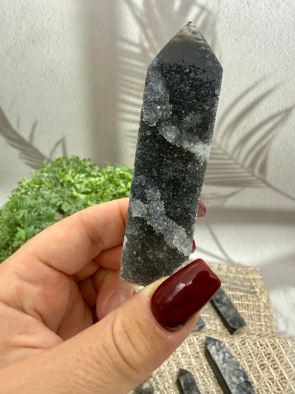 Glitzer Chalcedon Turm - Mystery