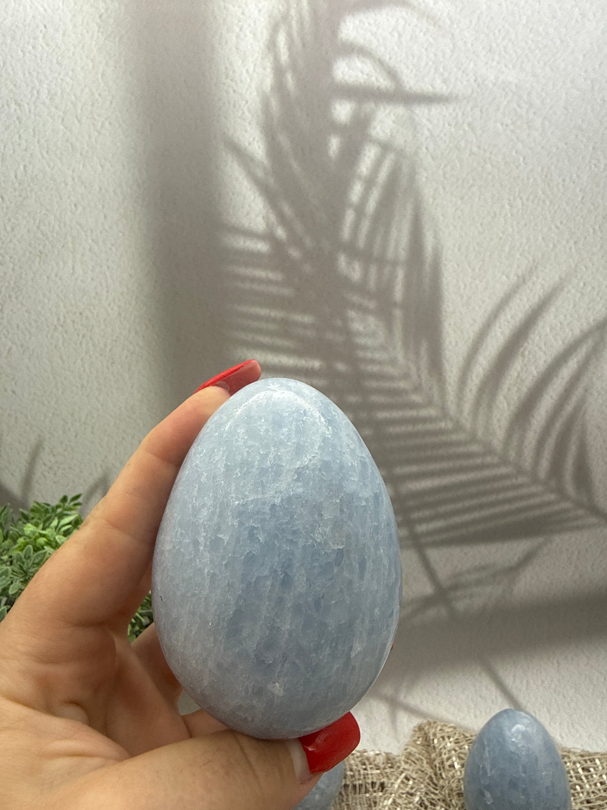Blaue Calcit Eier 1-6