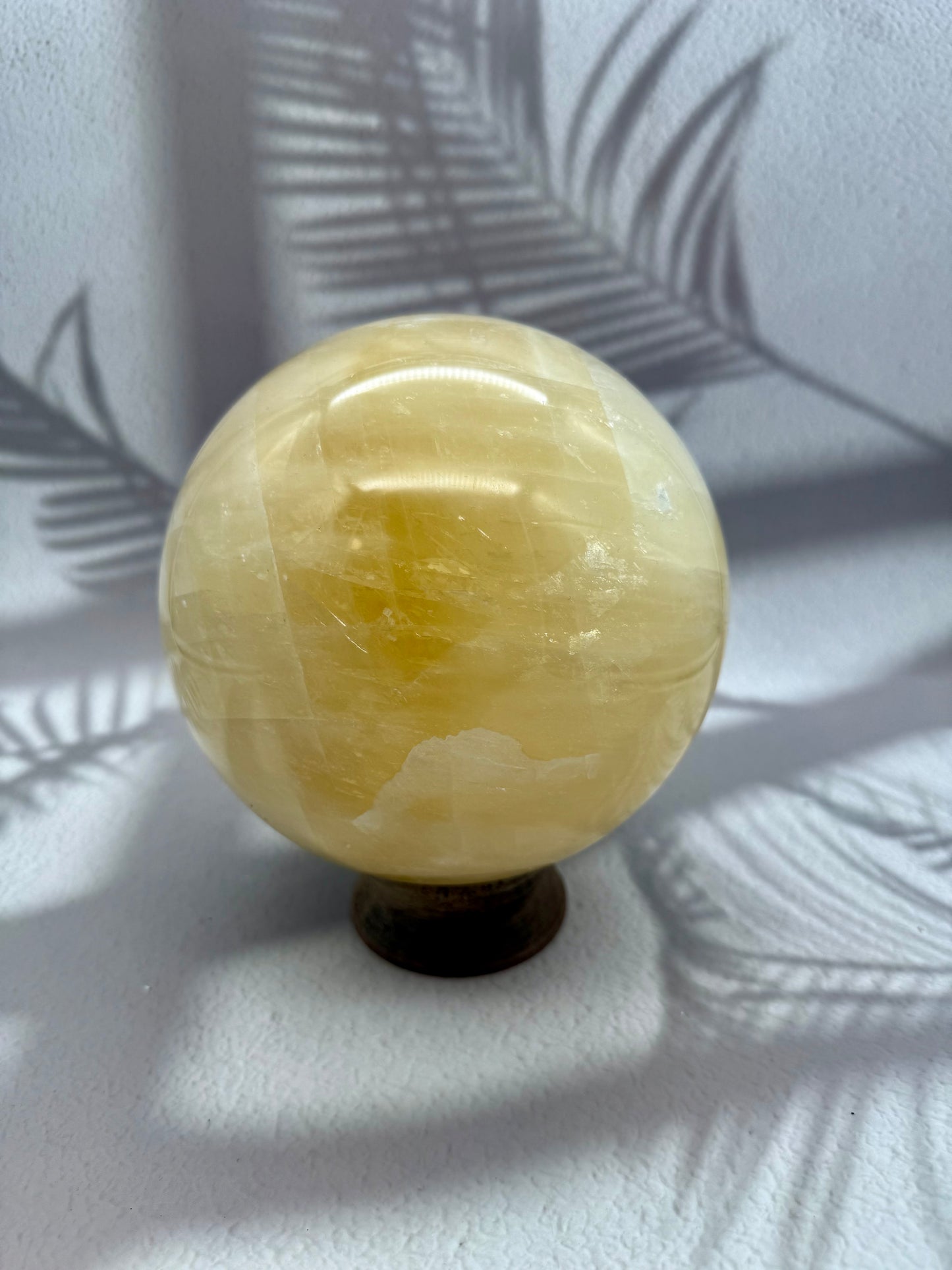 Orangencalcit Kugel - Rainbow 6,4kg