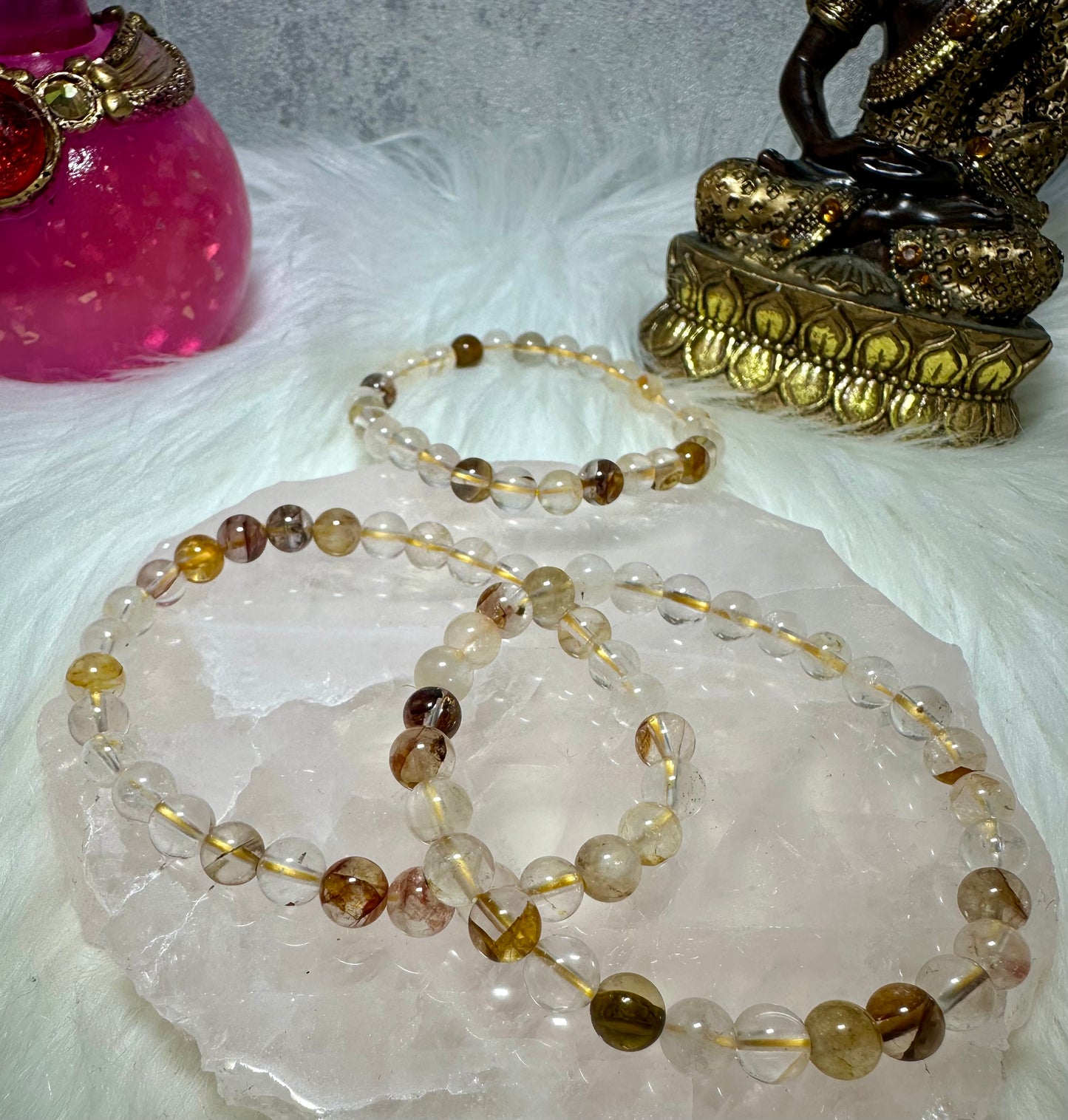 Rutilquarz Perlenarmband