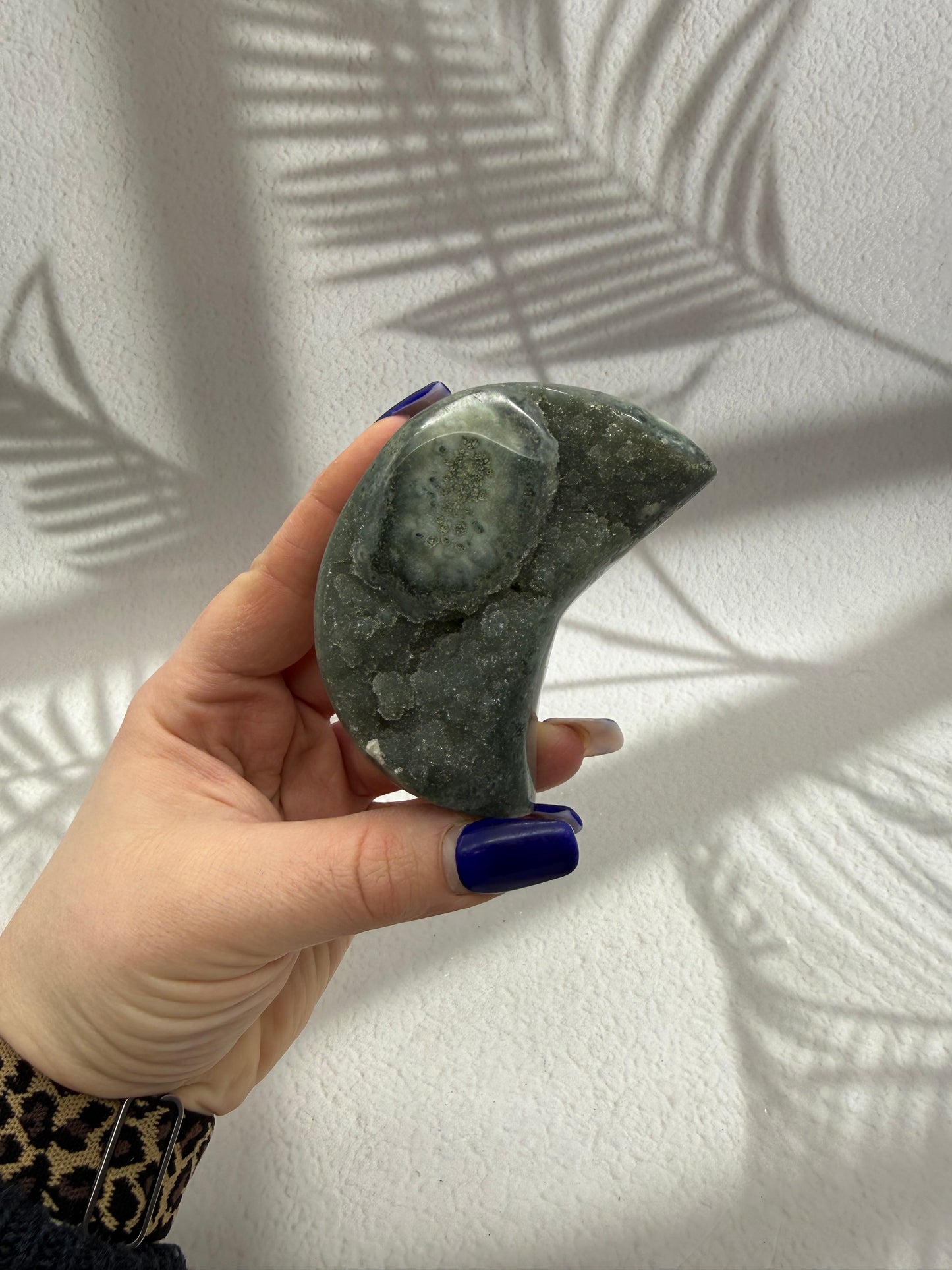 Grün/Grauer Amethyst Mond