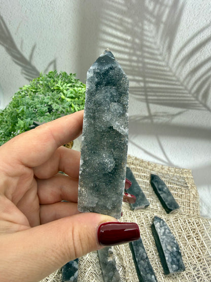 Glitzer Chalcedon Turm - Mystery