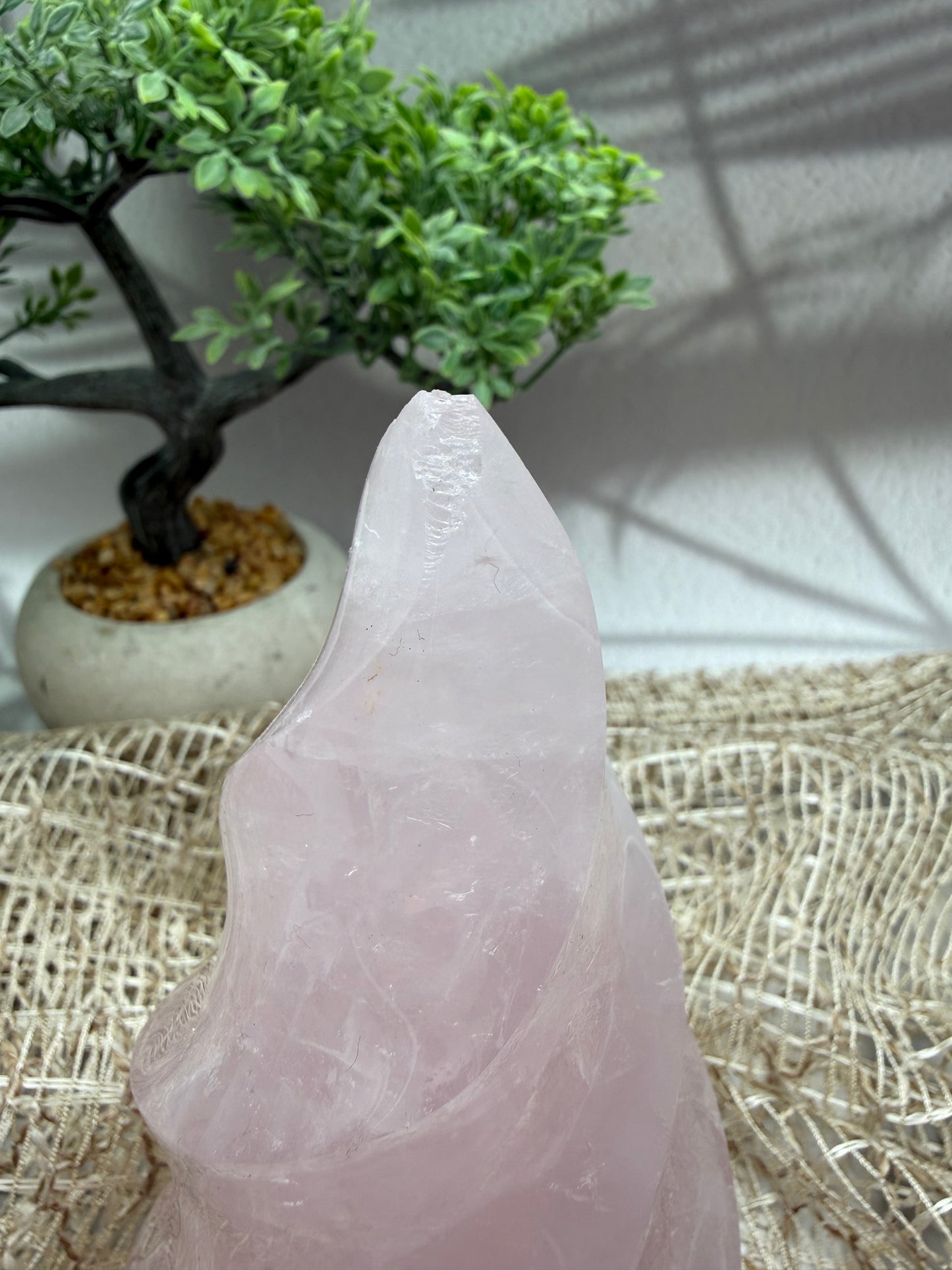 Rosenquarz Flamme groß - B-Ware