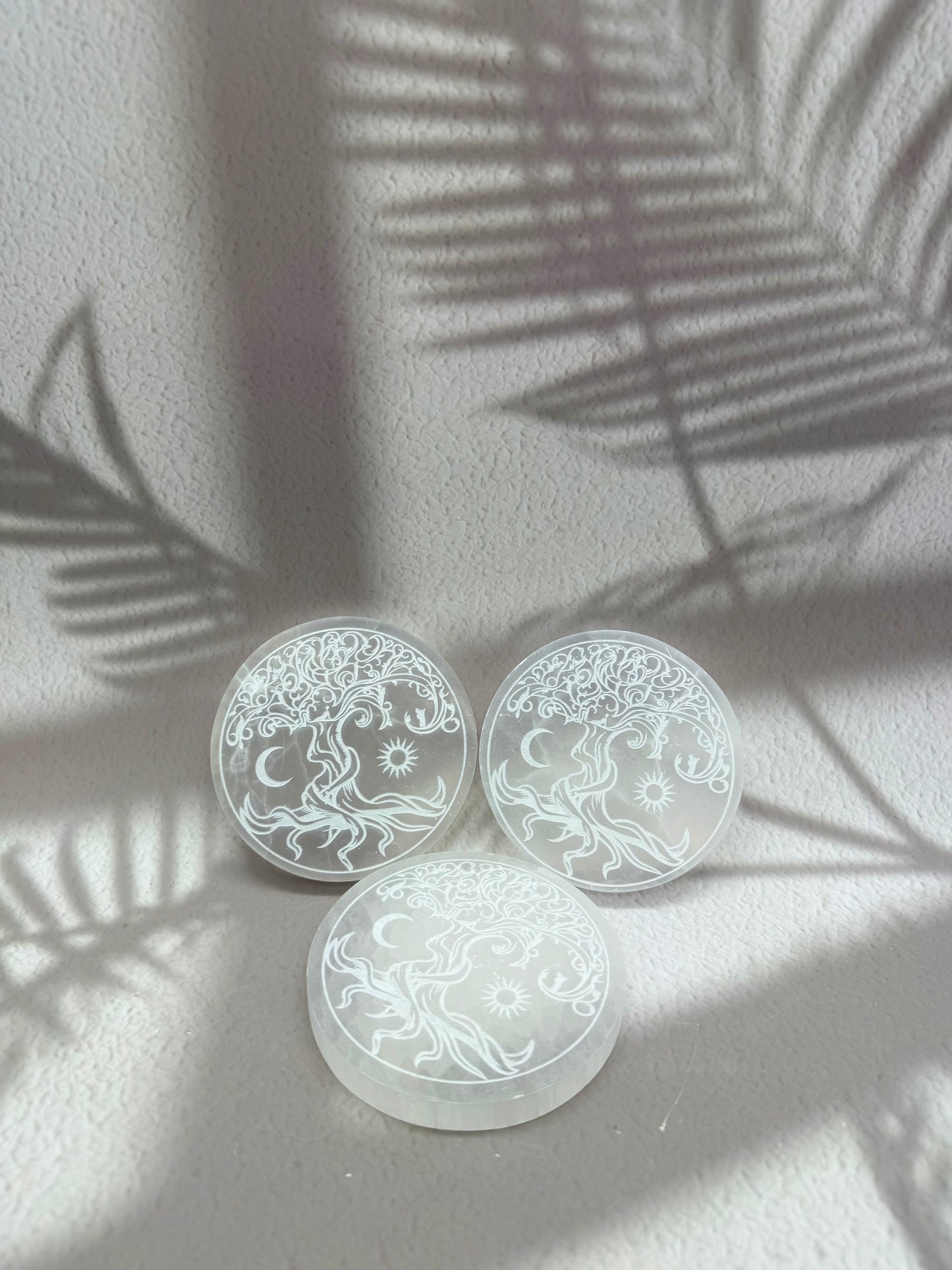 Selenit Kristall Ladeplatte / Scheibe