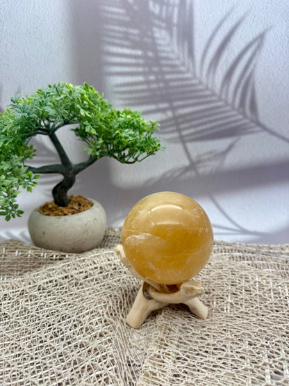 Orangencalcit Kugel - II
