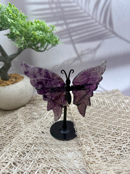 Lila Fluorit Schmetterling I
