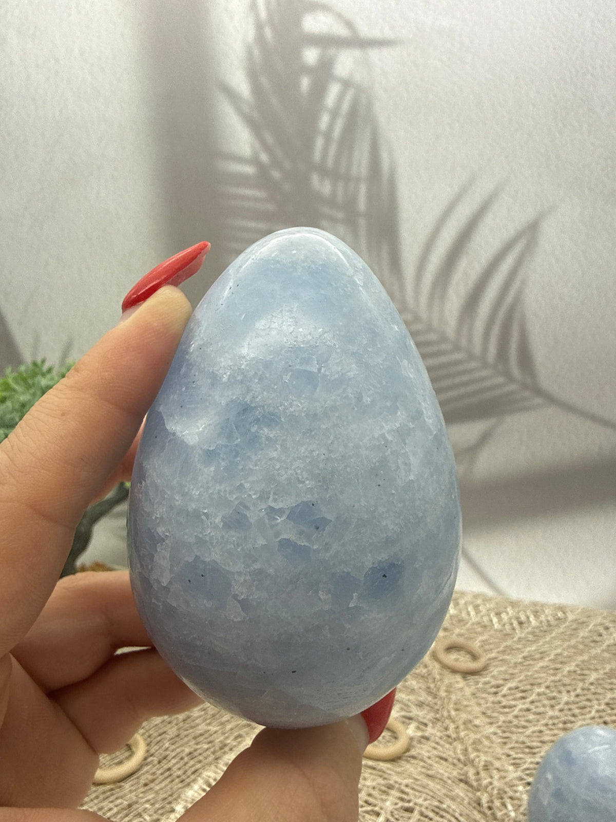 Blaue Calcit Eier 1-6