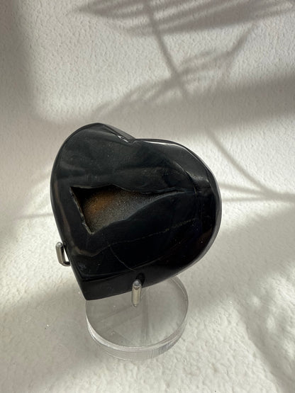 Schwarzes Achat Herz (III)