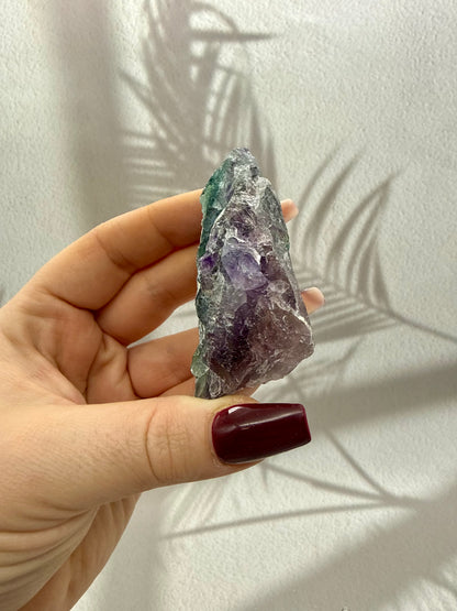 Fluorit Rohstück - lila/grün