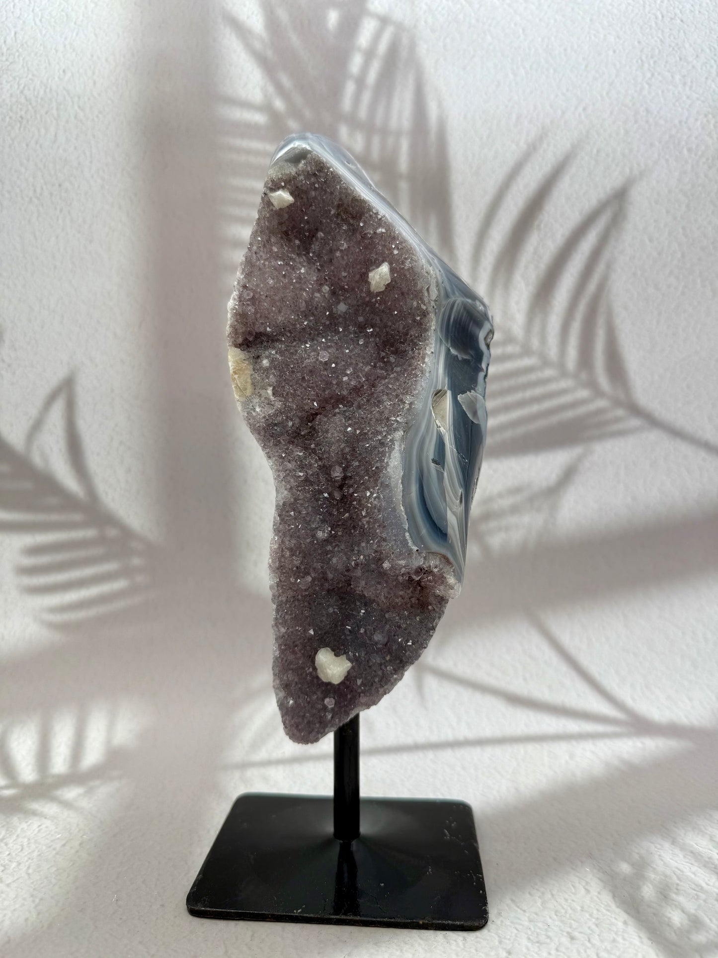 Amethyst/Achat Druse auf Ständer