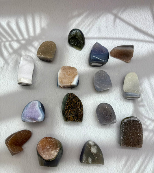 Amethyst + Achat Glitzer Freiform klein