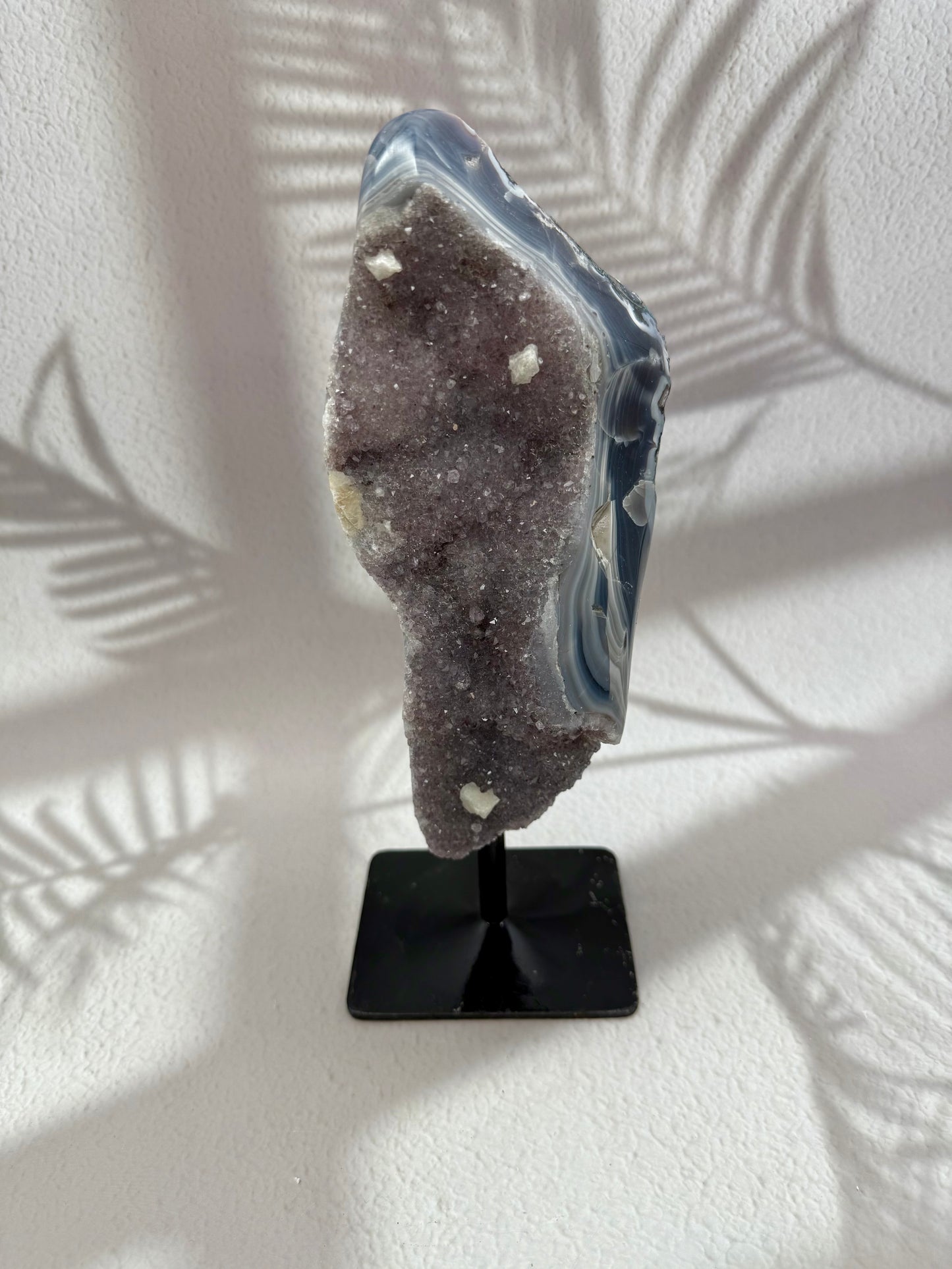 Amethyst/Achat Druse auf Ständer