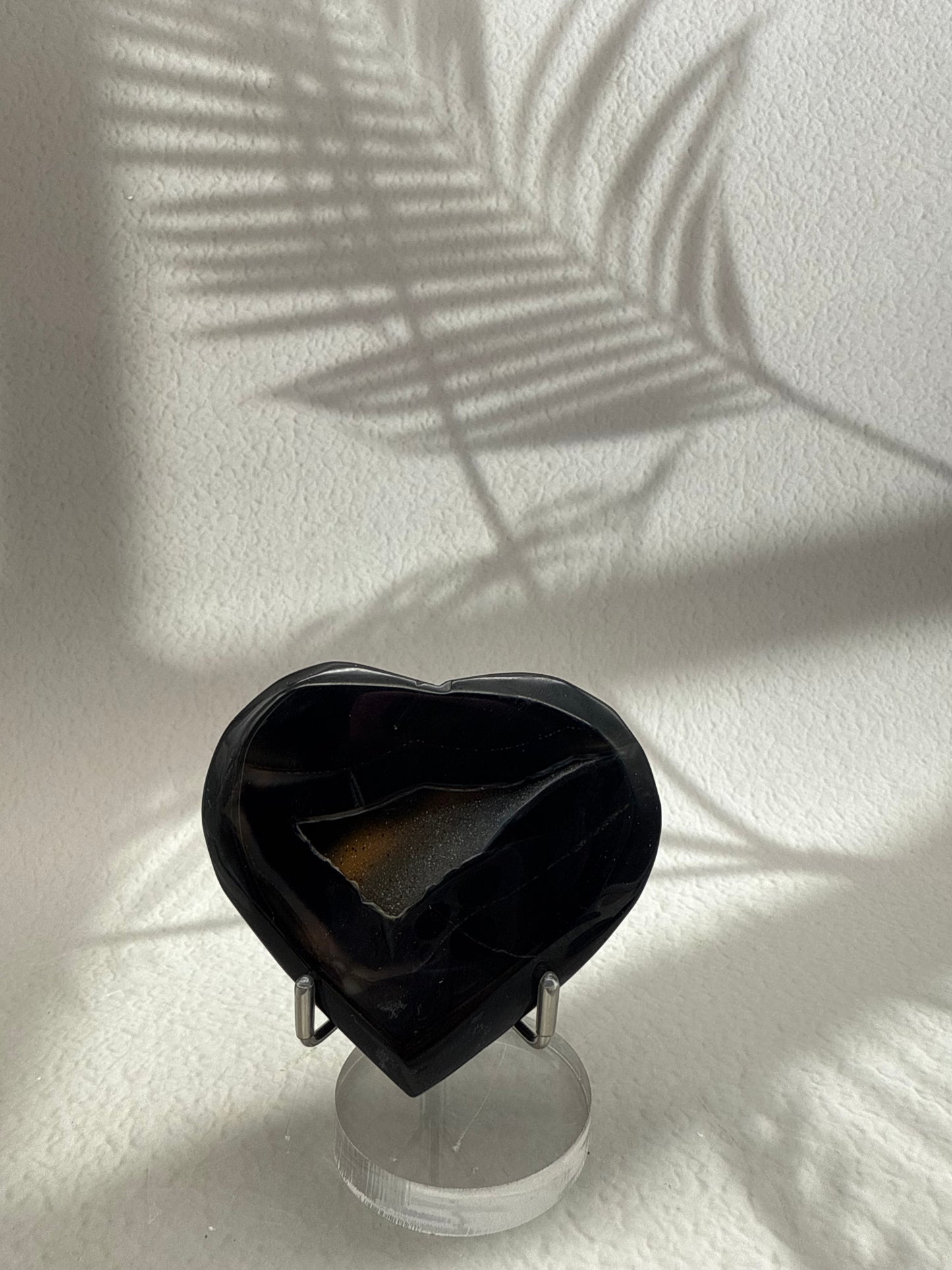 Schwarzes Achat Herz (III)