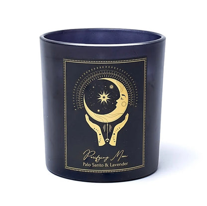 Manifestationskerze Reinigender Mond - Amethyst