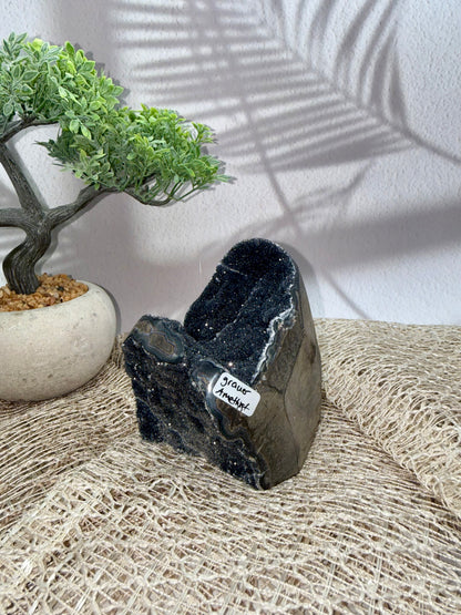 Amethyst Druse - dunkelgrau